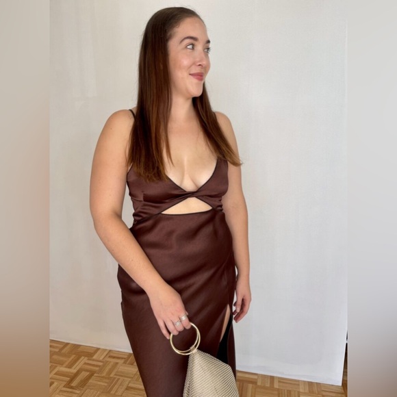 Bec & Bridge Hazel Maxi Dress Chocolate Brown Black Size US 6 NWT - Picture 9 of 13